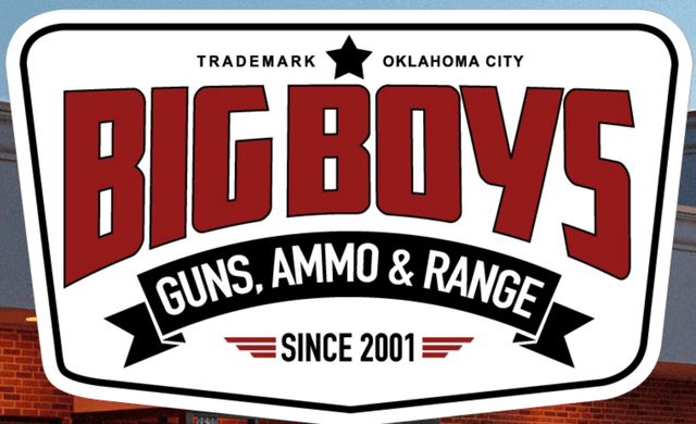 Number 1 Gun Shop Company Logo for Big Boy's Guns, Ammo & Range