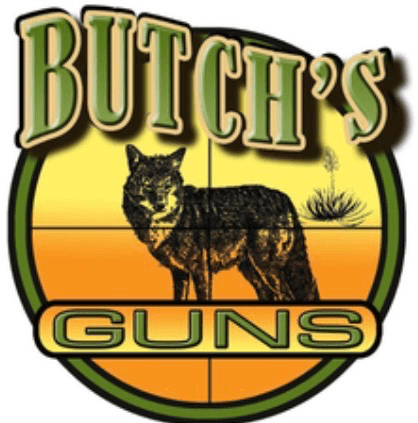Number 8 Gun Shop Company Logo for Butch's Guns
